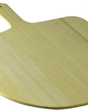 Wooden Pizza Peel Gourmet Paddle Style Lifter Poplar Cut & Serve Board 13" Wide